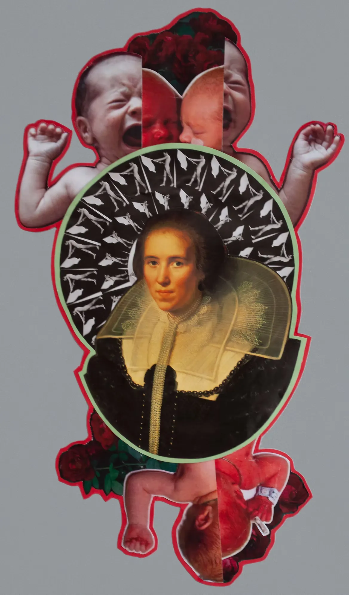 Surreal mixed media collage titled Mother, from The Holy Ground series, exploring motherhood and womanhood.